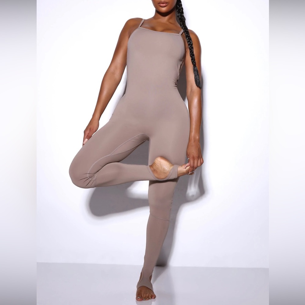 BRAND NEW!! Taupe jumpsuit